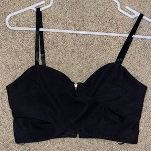 F21 criss cross sweetheart crop top bralette